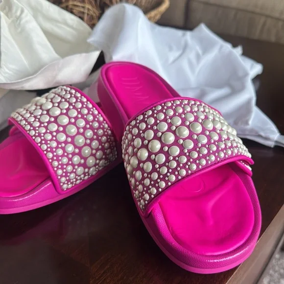 Jimmy Choo Fitz Fuchsia with Pearls NWT size 39 New never worn - Picture 9 of 9